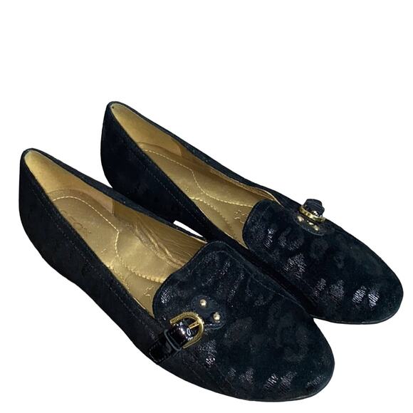Geox Respira Animal Print Leather Loafers Size 37 - Picture 1 of 10